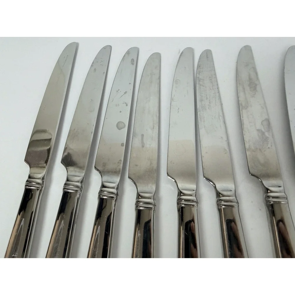 Reed & Barton Perspective Stainless Dinner Knives Lot Of 11 Replacements